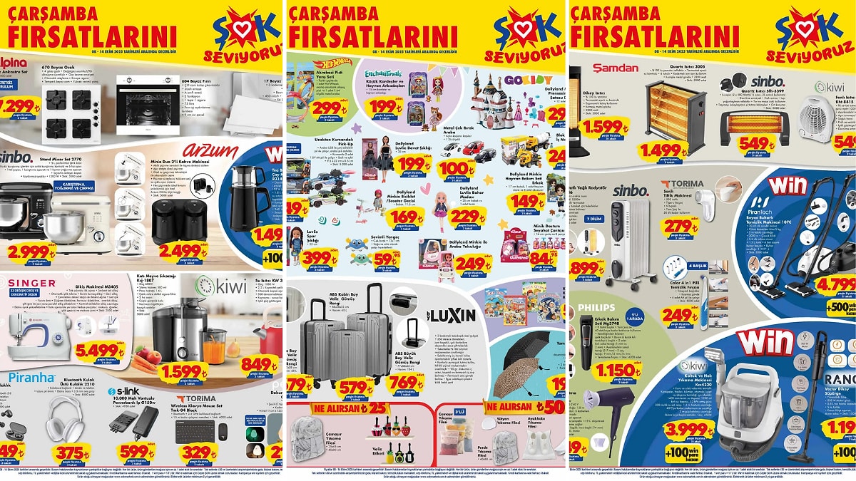 ŞOK&apos;a Koltuk ve Halı Yıkama Makinesi Geliyor! 8 Ekim 2025 ŞOK Aktüel Ürünler Kataloğu
