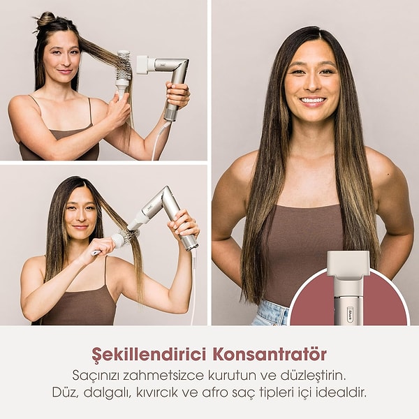 Akıllı ısı kontrolü ile saçınızın yanma riskini ortadan kalkıyor.