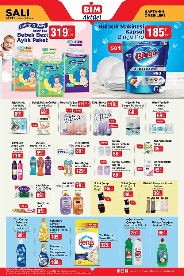 Bebek Bezi Aylık Paket 319 TL