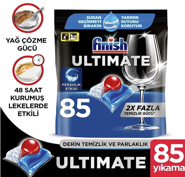 Finish Ultimate 85 Kapsül Bulaşık Makinesi Deterjanı Tableti