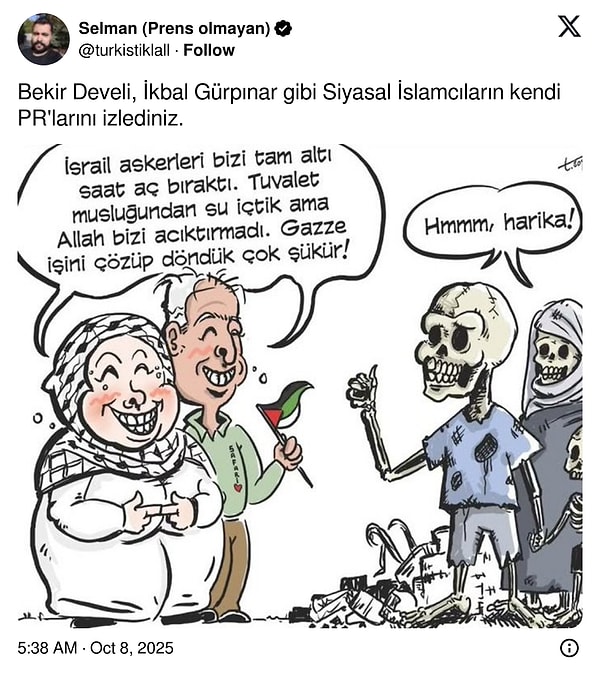 Bir de karikatür paylaşıldı.