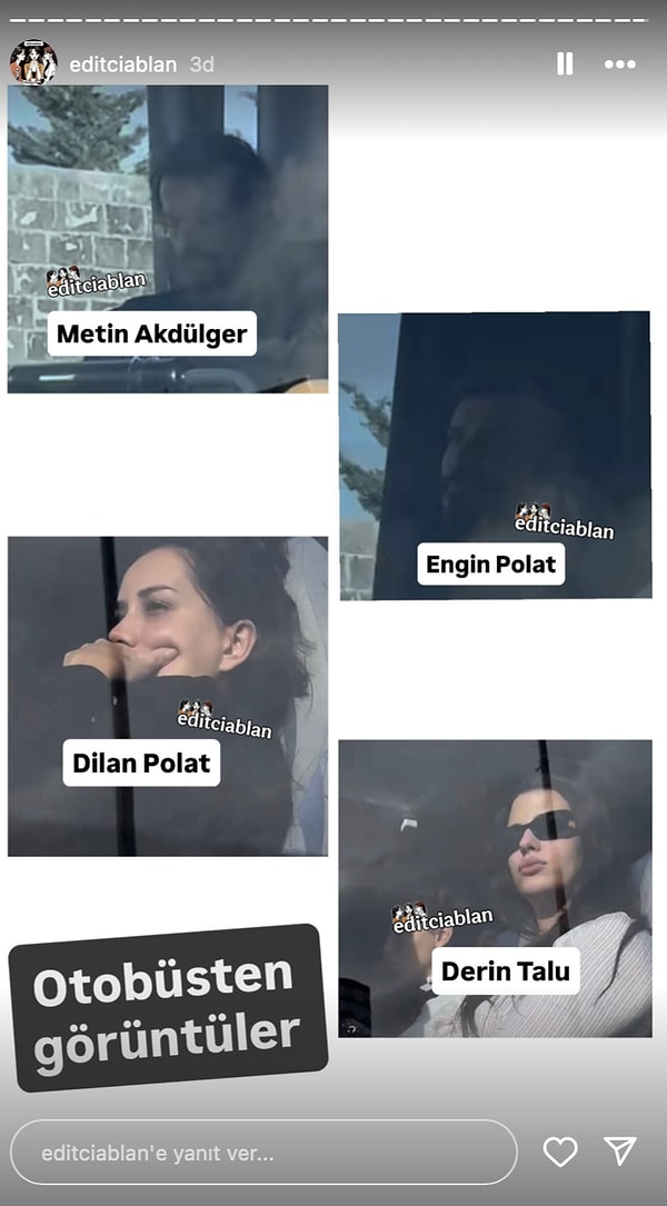 Ünlü isimlerin, önce otobüsteyken çekilen görüntüleri sosyal medyaya yayıldı.