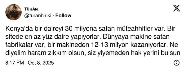 İşte Konya’nın vergi rekortmenleri listesine sosyal medyadan gelen tepkiler 👇