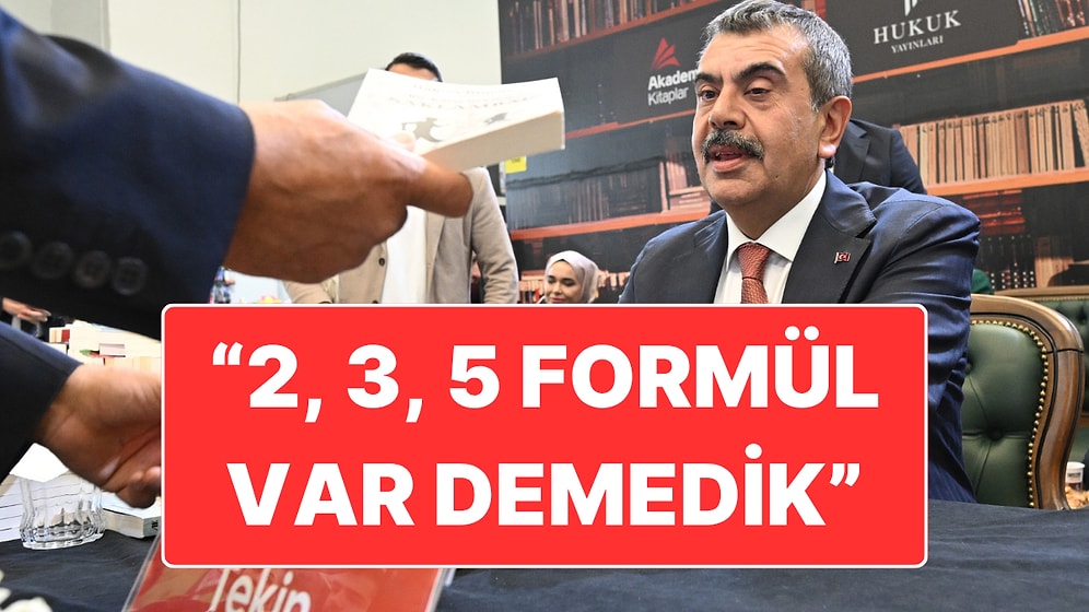 Bakan Yusuf Tekin’den Yeni Eğitim Sistemi Açıklaması: "2 Formül, 5 Formül Gibi Bir Şey Demedik"