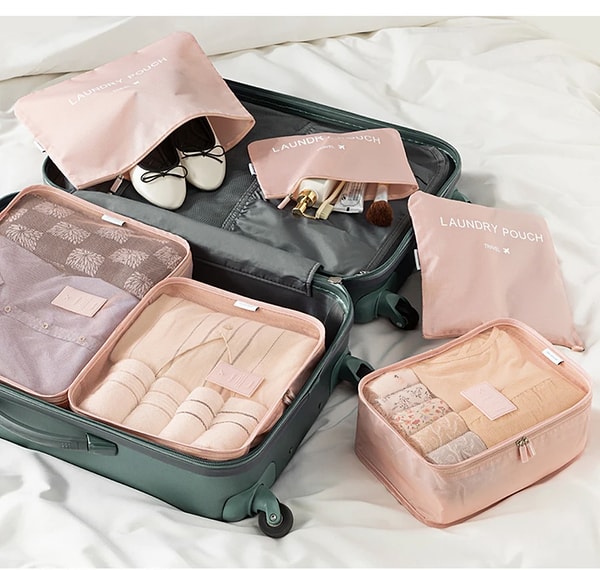 English Home Blare 6'lı Organizer Set Pudra, düzeni şık ve pratik bir şekilde sağlamak isteyenler için tam bir kurtarıcı!