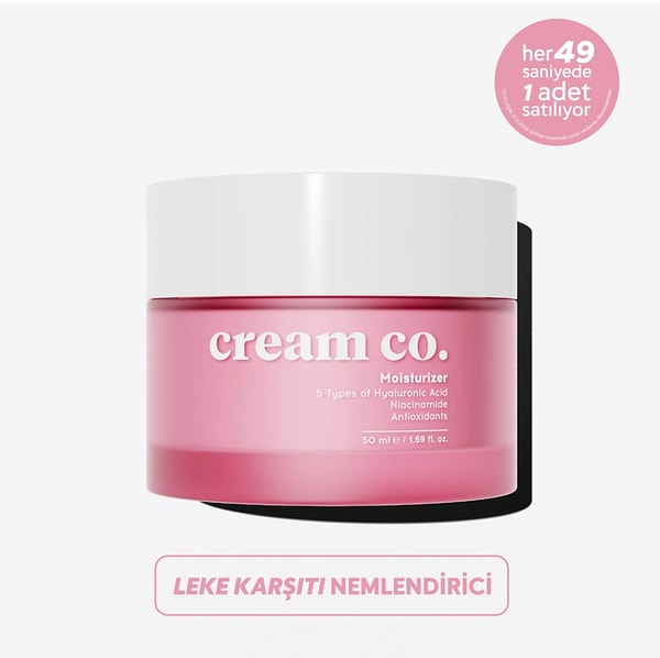 Cream Co. Su Bazlı Moisturizer Nemlendirici Yüz Kremi
