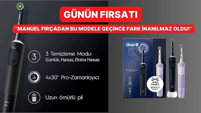 Günün Fırsatı: Oral-B Vitality Pro 2’li Elektrikli Diş Fırçası İndirimde!