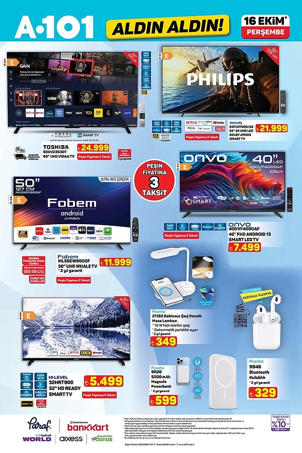 Toshiba 65" UHD VIDAA Tv 24.999 TL