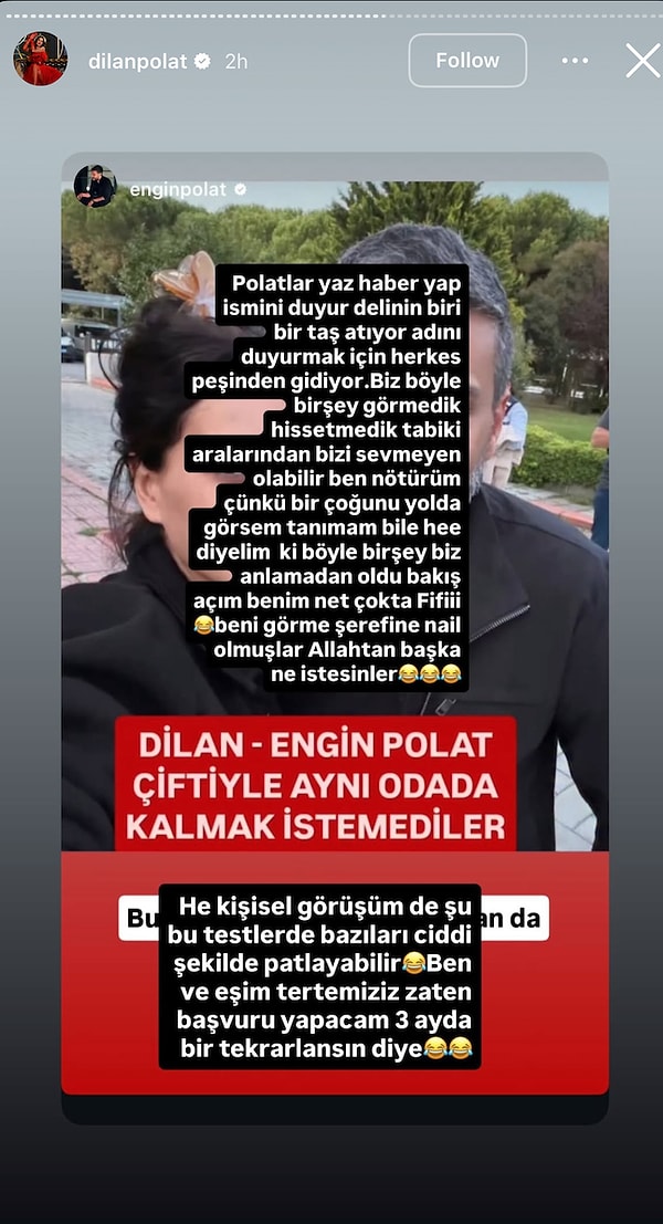 Sosyal medya hesabından ünlü isimlerin kendileriyle aynı odada kalmak istemedikleri haberini paylaşan Engin Polat üzerine düştüğü notla dikkat çekti.