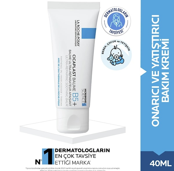 La Roche-Posay Cicaplast Baume B5 100 ml- Kuru ve Tahriş Olmuş Ciltler İçin Onarıcı Bakım Kremi
