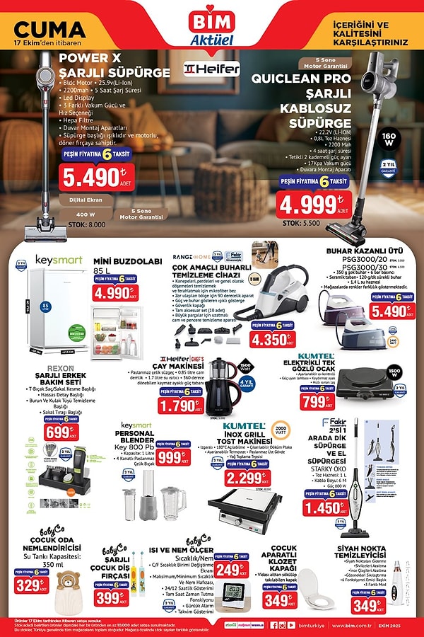 Heifer Power X Şarjlı Süpürge 5.490 TL