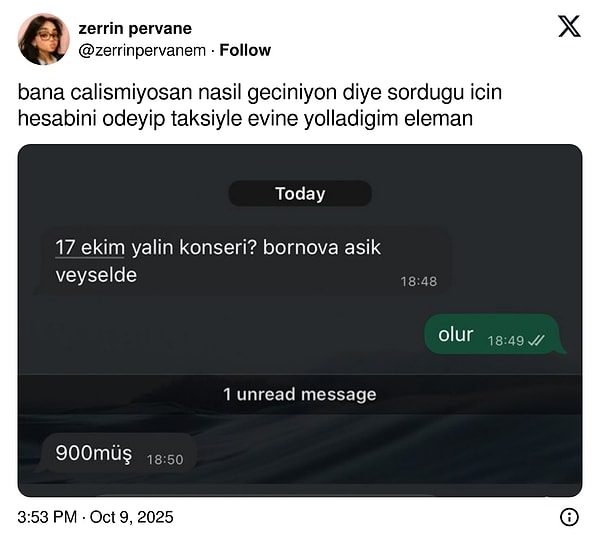 İlk paylaşım bir şikayet ve serzeniş üzerineydi.