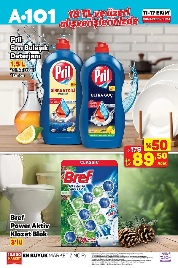10 TL ve üzeri alışverişinizde;