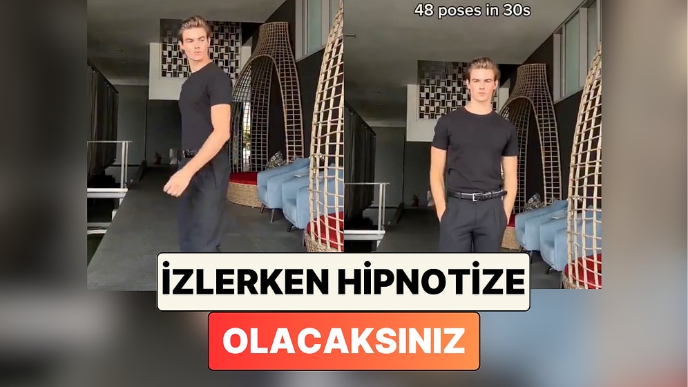30 Saniyede 40'tan Fazla Poz Veren Modeli İzlerken Hipnotize Olacaksınız