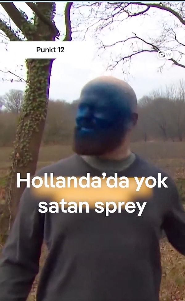 Saldırgana sıkılan sprey sonrasında boya günlerce çıkmıyor.