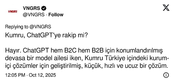 Kumru, ChatGPT'ye rakip mi?