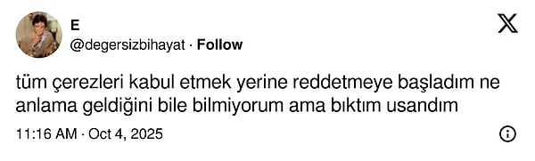 Bir süre sonra oluyor.