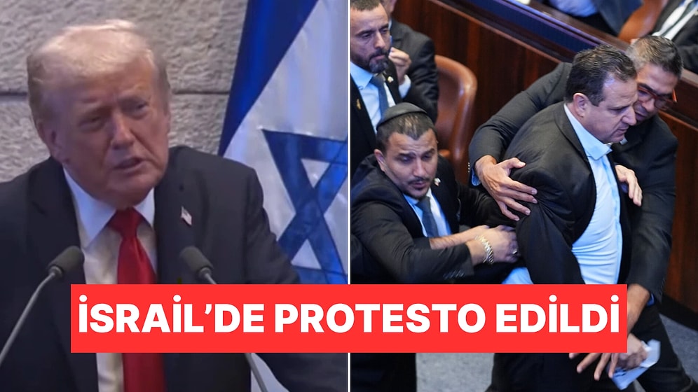 ABD Başkanı Trump'a İsrail Meclisi'nde Protesto Şoku!