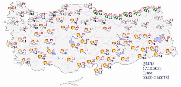 Meteoroloji Genel Müdürlüğü, cuma gününden itibaren hava sıcaklıklarının ülke genelinde 2-3 derece artacağını açıkladı.