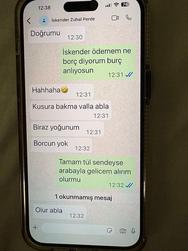 Neyse ki iş tatlıya bağlandı.
