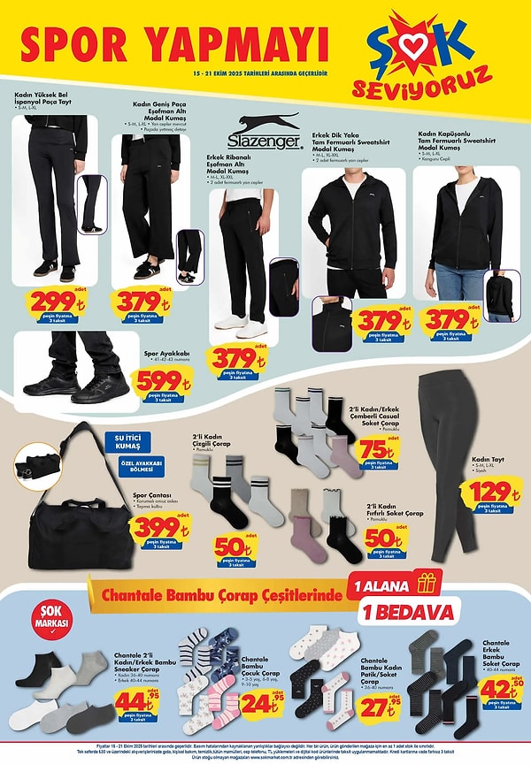 Slazenger Kadın Yüksek Bel İspanyol Paça Tayt 299 TL