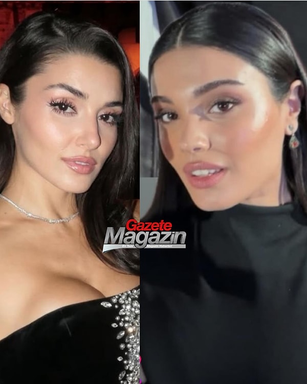 Cannes'da Kerem Bürsin'le poz veren Lizge Cömert'in Hande Erçel'e benzetilmesi ise tartışmalara yol açtı.