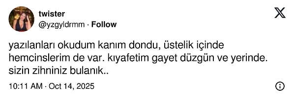 Gelen yorumların fazlalığı twister isimli kullanıcının şu paylaşımı yapmasına neden oldu.