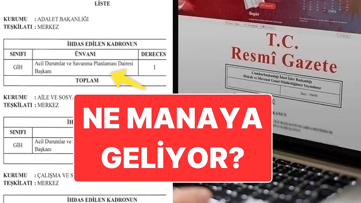 Resmi Gazete’de Yer Aldı: 16 Bakanlıkta &quot;Acil Durum Başkanlığı&quot; Oluşturulacak