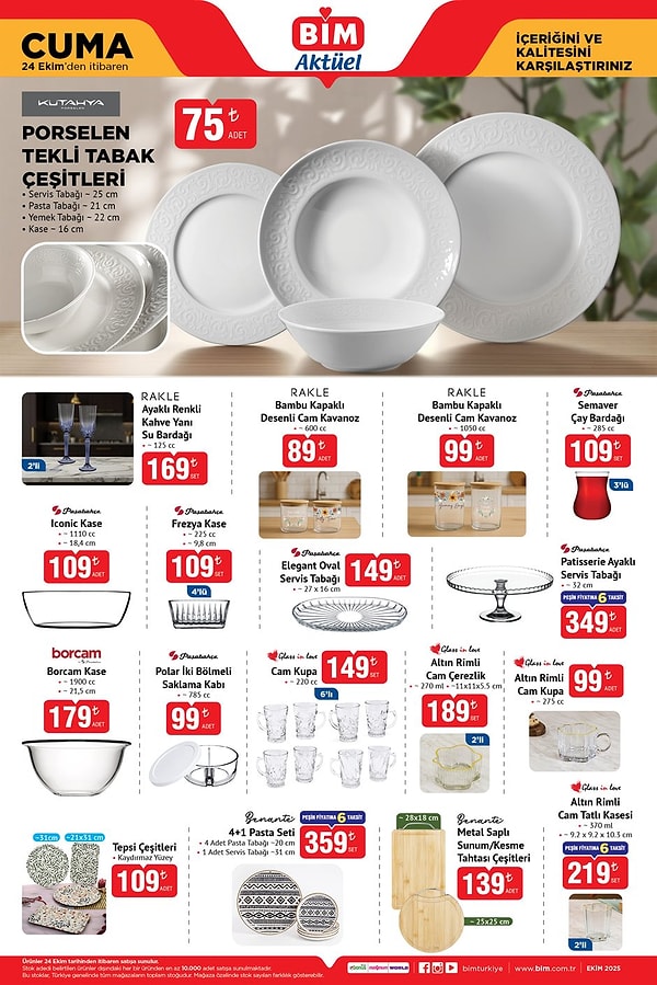 Porselen Tekli Tabak Çeşitleri 75 TL