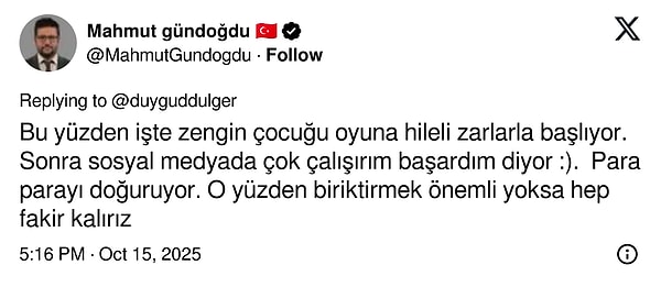 Para parayı çeker dendi.
