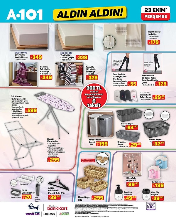 English Home Çift Kişilik Lastikli Çarşaf 349 TL
