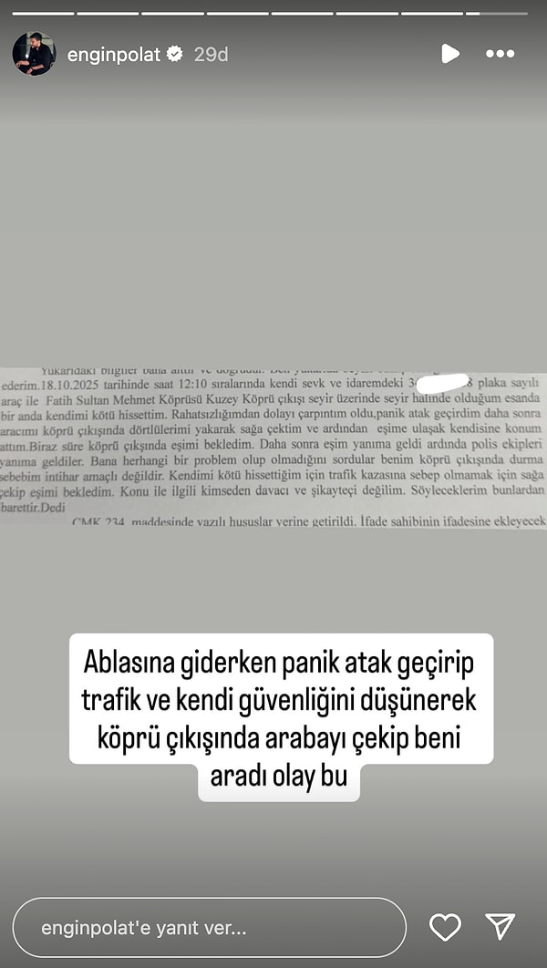 Engin Polat, Dilan Polat'ın intihar ettiği yönünde çıkan iddialara yanıt verdi.