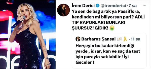 Uyuşturucu operasyonu sonrası adı temize çıkan İrem Derici sosyal medya hesabından "Yalan söylemedim söylemem de!" şeklinde paylaşım yapmıştı.