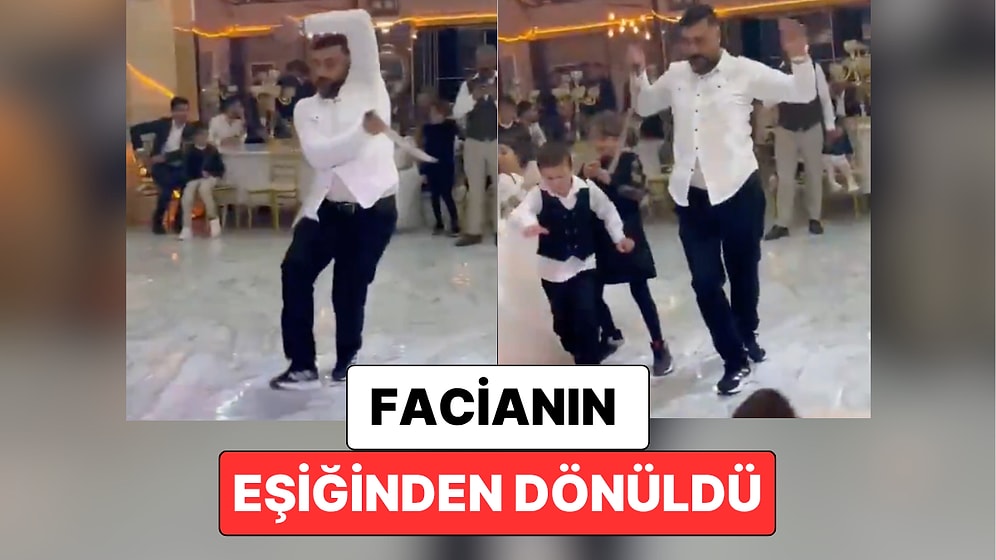 Bir Düğünde Kılıç ile Dans Eden Adam Etrafını Saran Çocukları Fark Edemeyince Facianın Eşiğinden Dönüldü