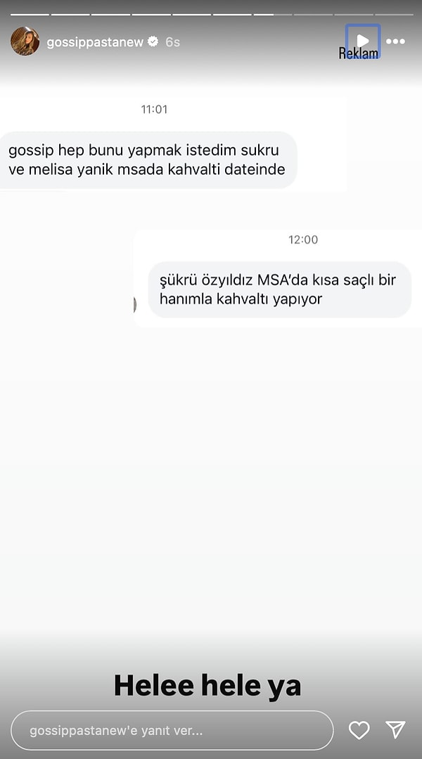 Geçtiğimiz saatlerde Gossip Pasta'ya gelen ifşaya göre, Şükrü Özyıldız ve Melisa Yanık birçok kişi tarafından yine beraber görüldü.