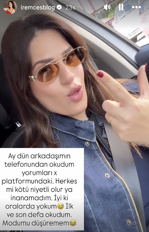 X yorumlarını okuduğunu söyleyen kadın moralini bozamayacağını ekledi.