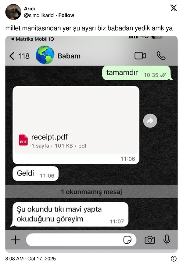 Baba tribi deyip geçmeyin.