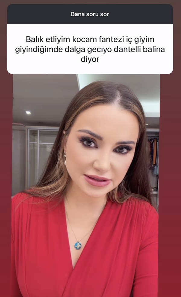 Bir kadın, Esra Ezmeci'ye eşinin kendisine "dantelli balina" dediğini söyleyerek ne yapması gerektiğini sordu.