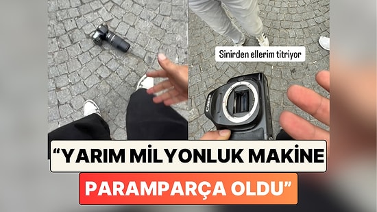 Sokak Fotoğrafları ile Tanınan Ediz Özcan'a Çarpan Bir Vatandaş Kamerasını Kırdı