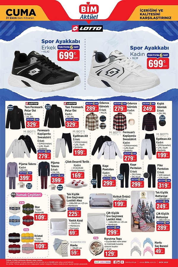 Lotto Kadın / Erkek Spor Ayakkabı 699 TL