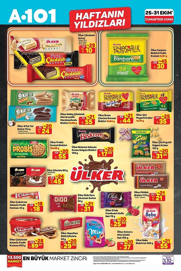 Ülker Çikolatalı Gofret 10 TL
