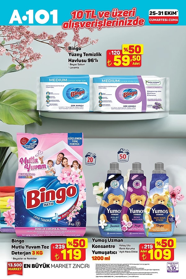 10 TL ve Üzeri Alışverişlerde;