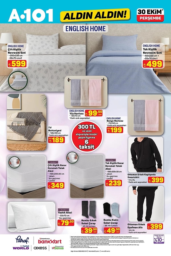 English Home Çift Kişilik Nevresim Seti 599 TL