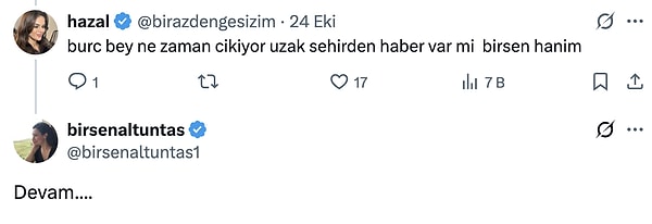 Komadan uyanan Boran karakterinin Uzak Şehir'den ayrılıp ayrılmayacağı konusunda Altuntaş yanıt verdi.