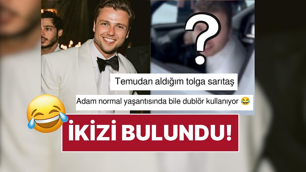 Oyuncu Tolga Sarıtaş'a İkizi Kadar Benzeyen Genç Sosyal Medyayı Birbirine Kattı!