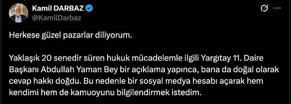 Kamil Darbaz’ın yaptığı açıklamaların tamamı 👇