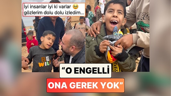 "O Engelli Ona Gerek Yok" Denilen Çocuğu Hediyesiz Bırakmayan Ankara Abisi Çocuğun Mutluluğunu Paylaştı