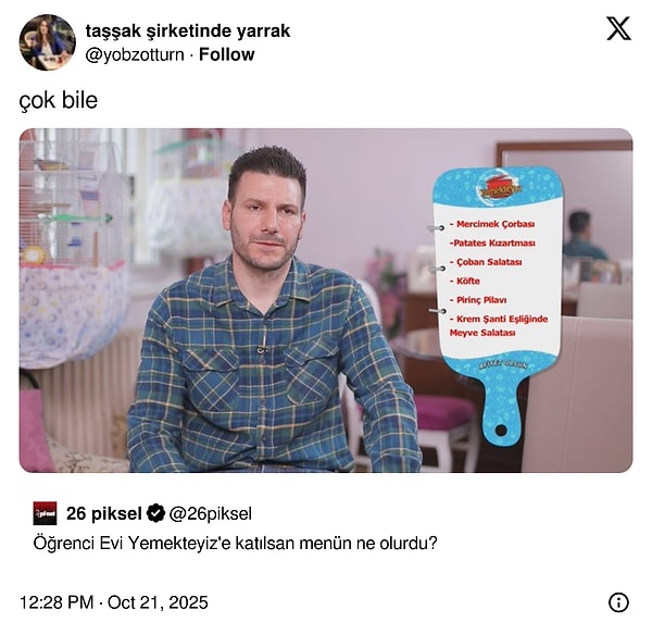 3. Harika menü