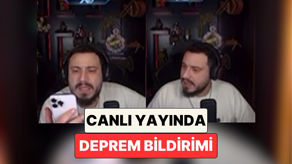 Canlı Yayında Deprem Bildirimi Alan Yayıncı Ataberk Doğan İzleyicilerini Önceden Uyardı ve Sakinleştirdi