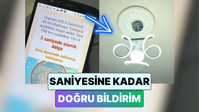 Bir Vatandaş Sındırgı'da Meydana Gelen Depremden Önce Aldığı Bildirimi ve Ardından Yaşanan Sarsıntıyı Paylaştı